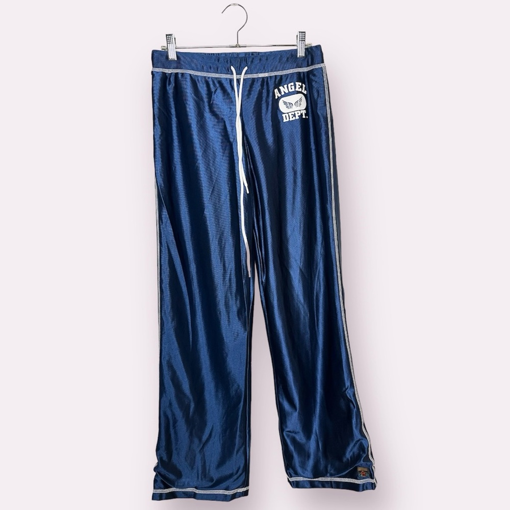 Y2K BIG FLIRT blue blokette track pants
